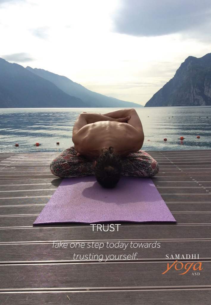 Yoga Mudra at Lake Garda.